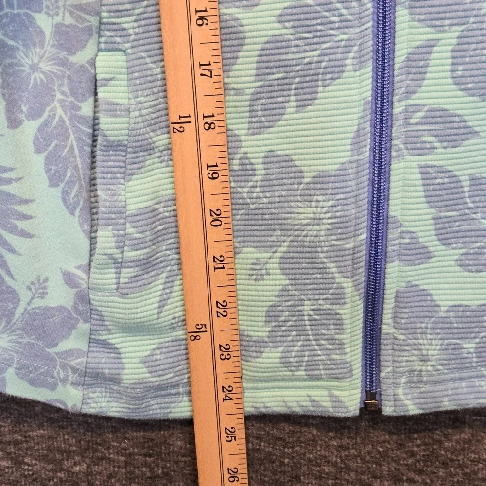 Women's Medium Straight Down Paradise Golf Jacket Floral Blue Logo* - Picture 5 of 10